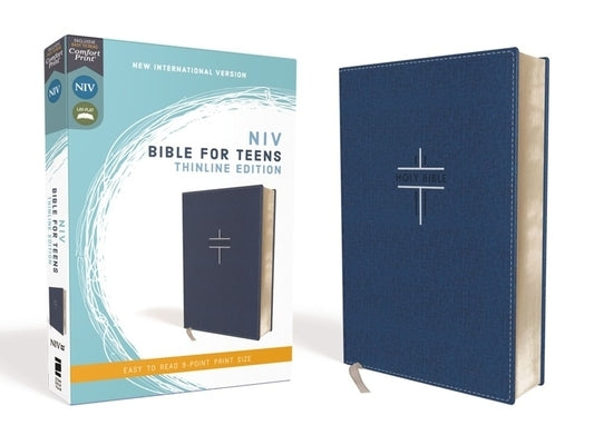 Niv, Bible for Teens, Thinline Edition, Leathersoft, Blue, Red Letter Edition, Comfort Print Bible Zondervan