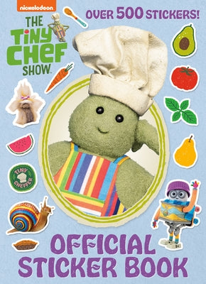 Paperback sticker book featuring The Tiny Chef Show by Golden Books, with colorful illustrations of Tiny Chef and fun sticker pages.