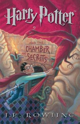 Large print paperback of Harry Potter and the Chamber of Secrets by Large Print Press, showing the book cover with magical illustrations.