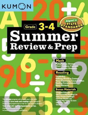 Kumon Summer Review and Prep 3-4 Paperback Kumon Publishing North America
