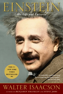 Paperback of Einstein: His Life and Universe by Simon & Schuster showing the front cover with title and author's name.