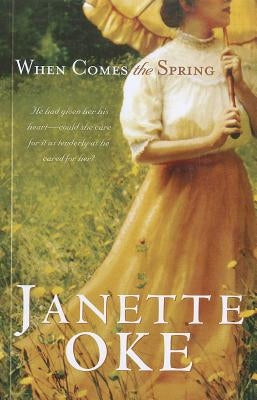 Large print paperback of "When Comes the Spring" by Large Print Press, showing the book cover with spring-themed artwork.