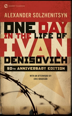 Mass market paperbound of "One Day in the Life of Ivan Denisovich" by Signet Book, 50th Anniversary Edition, featuring a classic cover design.