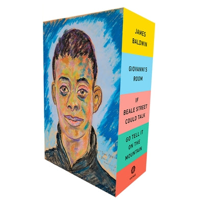 Vintage James Baldwin 3-book box set featuring paperbacks of Giovanni's Room, If Beale Street Could Talk, and Go Tell It on the Mountain.