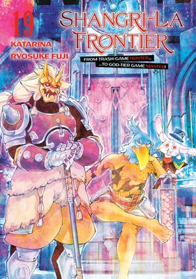 Shangri-La Frontier 19 paperback by Kodansha Comics featuring colorful cover art with characters and fantasy-themed illustrations.