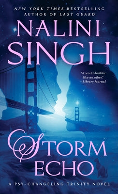 Paperback of Storm Echo novel by Penguin Publishing Group, featuring a book cover with ocean-themed artwork.
