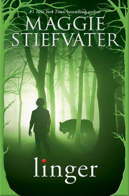 Paperback of "Linger" by Scholastic Inc., second book in the Shiver series, showing the book cover with artwork and title.