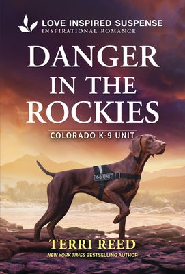 Mass market paperback of "Danger in the Rockies" by Love Inspired Suspense, featuring a rugged mountain landscape on the cover.