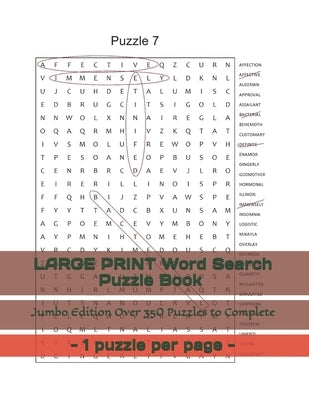 LARGE PRINT Word Search Puzzle Book - 1 puzzle per page - Jumbo Edition Over 350 Puzzles to Complete by Publishing, S&c