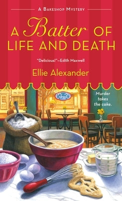 Mass market paperback of "A Batter of Life and Death" by St. Martin's Press featuring a cover with vibrant artwork and bold title text.