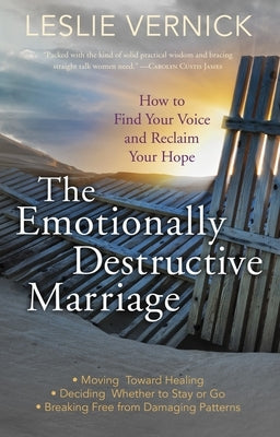 Paperback of "The Emotionally Destructive Marriage" by Waterbrook Press, showing the book cover with title and author details.