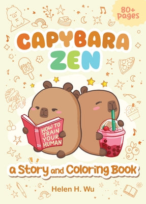 Capybara Zen paperback coloring book by Capyfun featuring adorable capybaras and relaxing zen scenes for children.