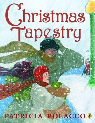 Paperback Christmas tapestry featuring festive holiday designs with colorful illustrations, ideal for seasonal home decor.