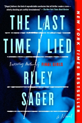 Paperback copy of "The Last Time I Lied" by Dutton, showing the book cover with title and author details.