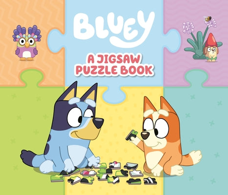 Bluey jigsaw puzzle board book featuring four double-sided puzzles, ideal for young children, from Penguin Young Readers Licenses.