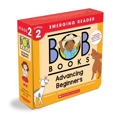 Scholastic Bob Books Advancing Beginners Box Set for ages 4+ featuring decodable phonics books for emerging kindergarten readers.