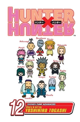 Paperback of Hunter X Hunter Volume 12 by Viz Media, showing the book cover with colorful artwork and title.