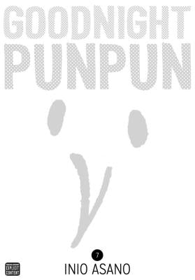 Paperback copy of Goodnight Punpun, Vol. 7 manga by Viz Media, featuring cover art with cartoon character illustration.