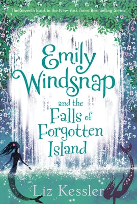 Paperback of Emily Windsnap and the Falls of Forgotten Island by Candlewick Press, featuring the book cover with underwater and island imagery.