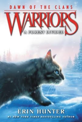 Paperback of Warriors: Dawn of the Clans #5: A Forest Divided by HarperCollins, showing the book cover with forest imagery and title text.