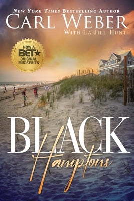 Cover of the Black Hamptons mass market paperbound book by Urban Renaissance featuring a scenic coastal landscape.