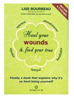 Paperback book titled "Heal Your Wounds & Find Your True Self" by Les Editions Etc, featuring a cover with calming design elements.