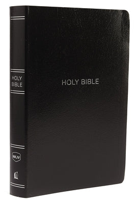 Black leather-look NKJV Reference Bible with giant print, red letter edition, Thomas Nelson, center-column notes, comfort print design