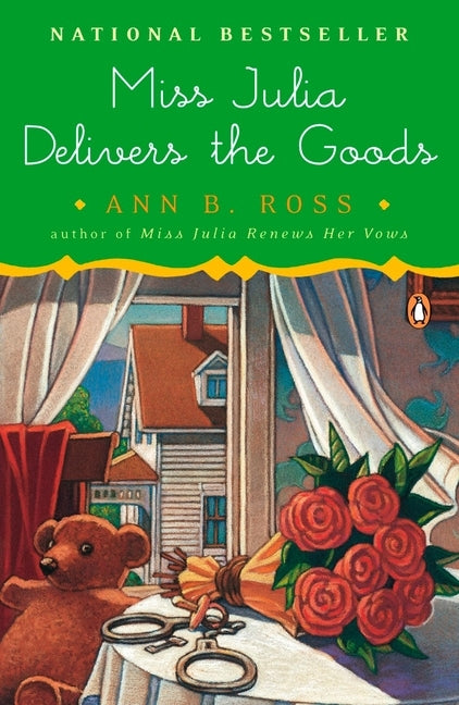 Cover of the paperback novel "Miss Julia Delivers the Goods" by Penguin Publishing Group, featuring colorful book artwork.