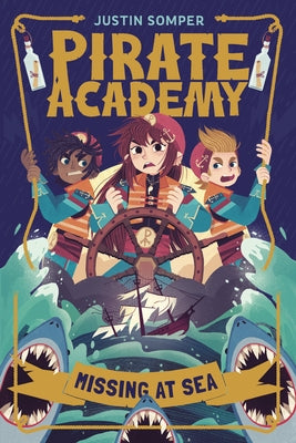 Paperback of Pirate Academy: Missing at Sea by Penguin Workshop featuring a colorful cover with pirates and ocean scene.