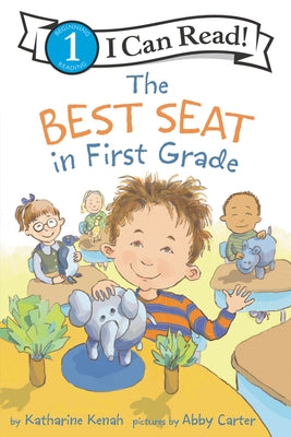 Paperback "The Best Seat in First Grade" by HarperCollins, showing the book cover with colorful illustrations and title text.