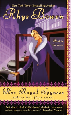 Mass market paperback of Her Royal Spyness by Berkley Books, featuring a vintage-style cover with elegant design elements.