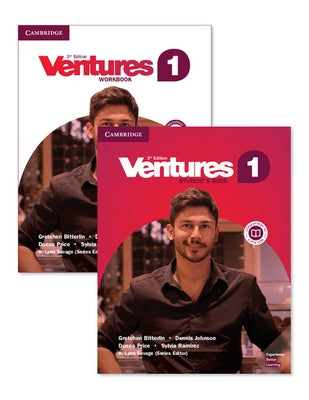 Cambridge University Press Ventures Level 1 Value Pack paperback textbook showing colorful cover design and educational branding.