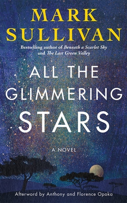 Paperback copy of "All the Glimmering Stars" by Lake Union Publishing, showing the book cover with star-themed design.