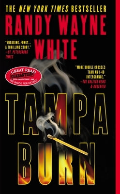 Cover of the mass market paperback novel "Tampa Burn" by G.P. Putnam's Sons, featuring a dark, atmospheric design.