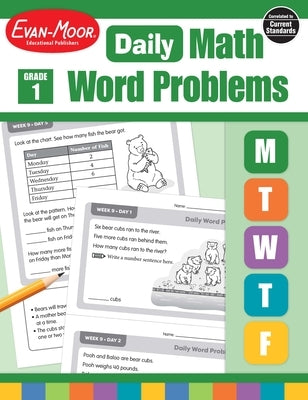 Daily Word Problems Math, Grade 1 Teacher Edition Paperback Evan-Moor Educational Publishers