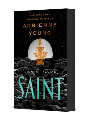 Paperback copy of the novel "Saint" by Wednesday Books, featuring the book cover with dark and artistic design.