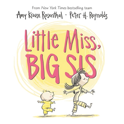 Little Miss, Big Sis board book by HarperCollins featuring colorful illustrations of a young girl and her sister.