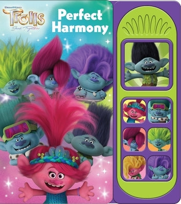 Pi Kids DreamWorks Trolls Band Together: Perfect Harmony Sound Book, colorful board book with sound features and battery compartment.