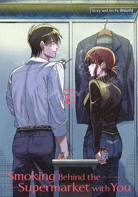 Paperback manga titled "Smoking Behind the Supermarket with You 02" by Square Enix Manga, featuring an illustrated cover.