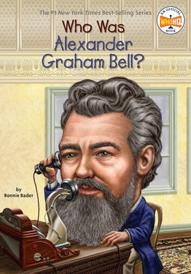 Paperback book titled "Who Was Alexander Graham Bell?" from Penguin Young Readers Group, showing the cover with illustrations.