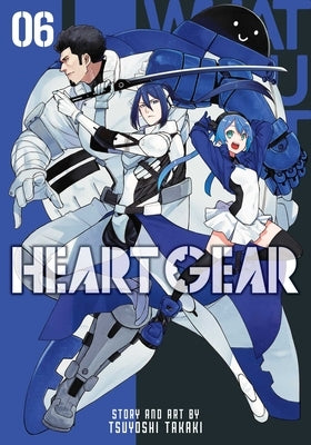 Paperback of Heart Gear, Vol. 6 manga by Viz Media featuring colorful cover art with characters and futuristic design elements.