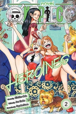 Paperback of One Piece Heroines, Vol. 2 manga by Viz Media featuring colorful cover art with main female characters.