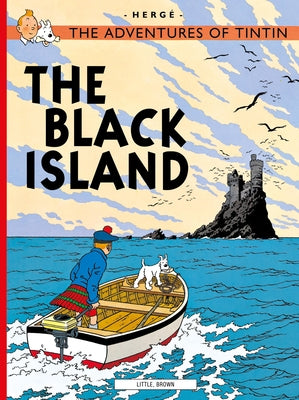 Paperback copy of The Adventures of Tintin: Black Island by Little, Brown Books for Young Readers, featuring colorful cover art.