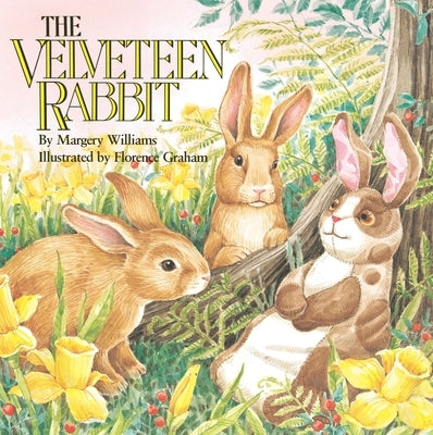 Paperback edition of The Velveteen Rabbit by Grosset & Dunlap, showing the book cover with illustrated rabbit and colorful background.