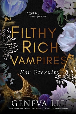Paperback of Filthy Rich Vampires: For Eternity by Entangled Amara, featuring dark, vampire-themed cover art with gothic design elements.