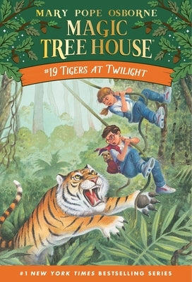 Paperback of "Tigers at Twilight" by Random House Books for Young Readers, featuring an illustrated cover with tigers at sunset.