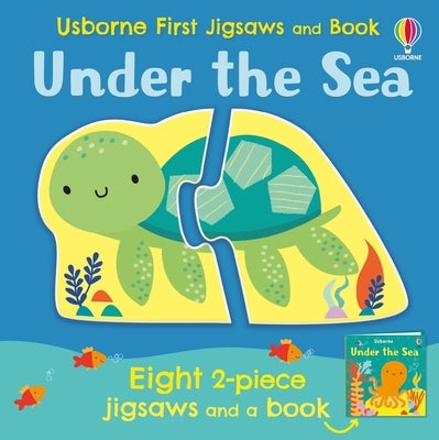 Usborne First Jigsaws: Under the Sea paperback with colorful ocean scene and puzzle pieces, suitable for young children.