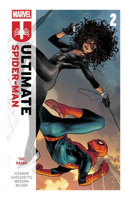 Paperback comic book titled Ultimate Spider-Man by Jonathan Hickman, Vol. 2: The Paper from the Ultimate Universe series.