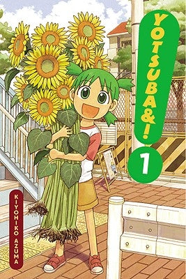Yotsuba&! Vol. 1 paperback manga book by Yen Press featuring colorful cover art with the character Yotsuba.
