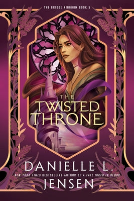 Paperback copy of The Twisted Throne by Random House Worlds featuring vibrant cover art and title text.